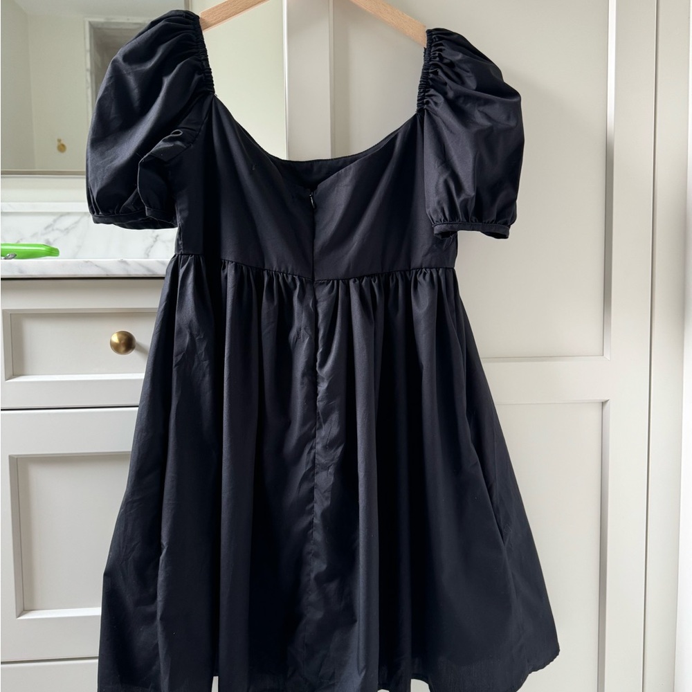 Ciao Lucia Black Puff Sleeve Kids Dress - Picture 2 of 4
